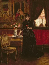 Woman with a carnation
